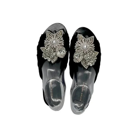 Sophia Webster Satin Crystal Embellished Slides Mule  - Size 7.5 - Picture 1 of 8